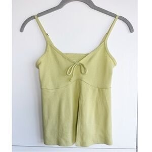 Hollister Easy Butterfly Hem Cami Lime Green Size XS Y2K Festival Boho